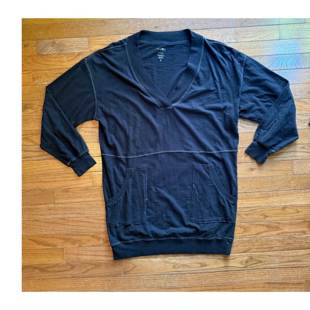 Natural Life Tunic Black Small Long Sleeve